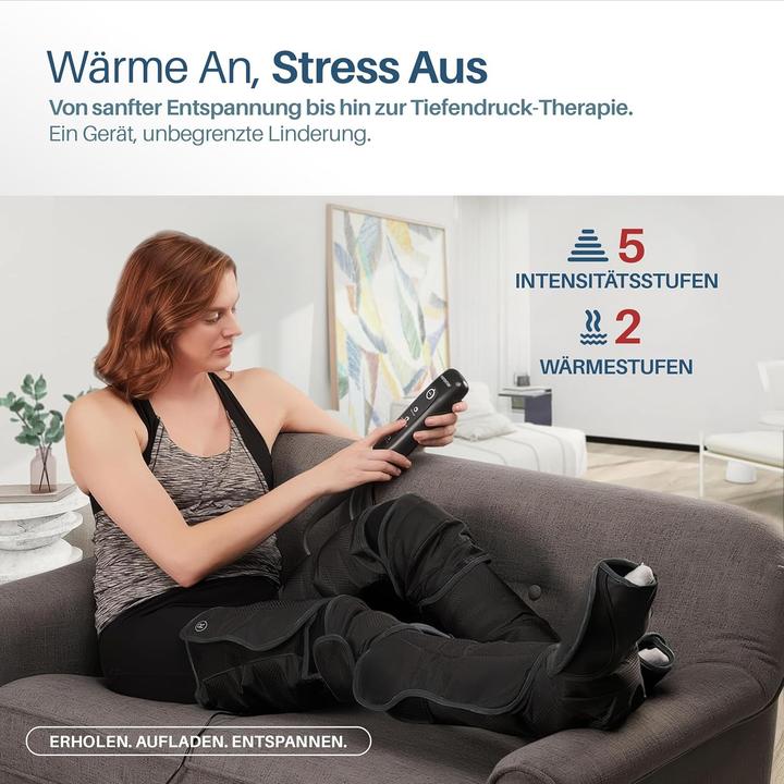 Produktbild Portentum Beinstimulatoren mit einstellbarer Wärme und Vibration, 5 Kompressionsstufen, Fernbedienung