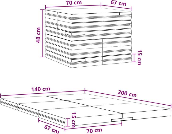 Produktbild vidaXL Klappsoufa