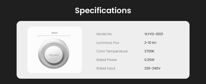 Actual product image Yeelight Sensor NightLight Lite