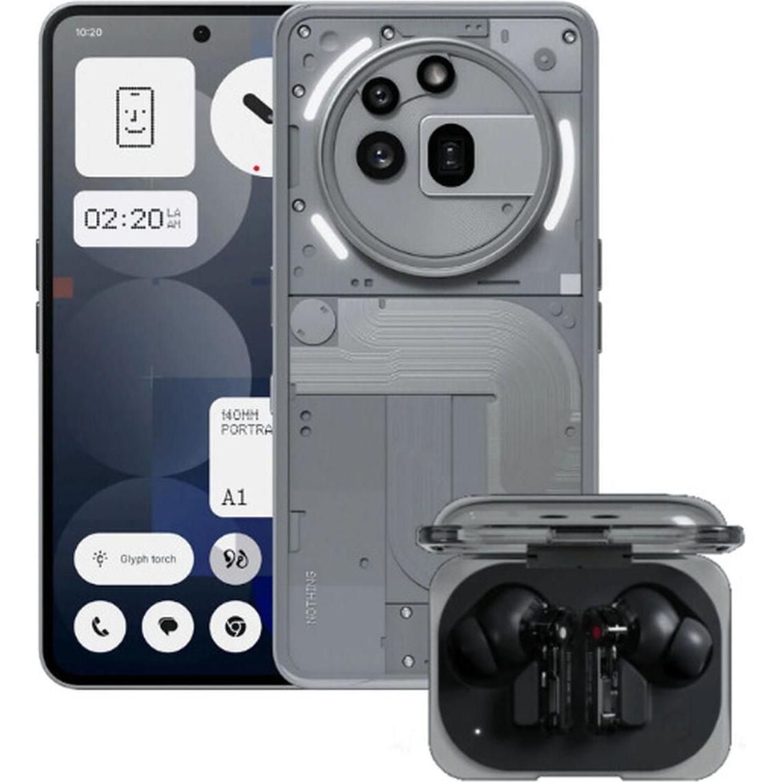 Nothing Smartphone A10400167-BUNDLE 12 GB RAM 256 GB Weiss Grau (256 GB, Bianco, Grigio, 6.73", Doppia SIM, 5G), Smartphone, Bianco, Grigio