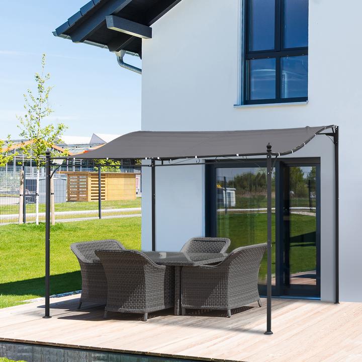 Actual product image Outsunny Garden pavilion with curved roof (297 cm, 297 cm)