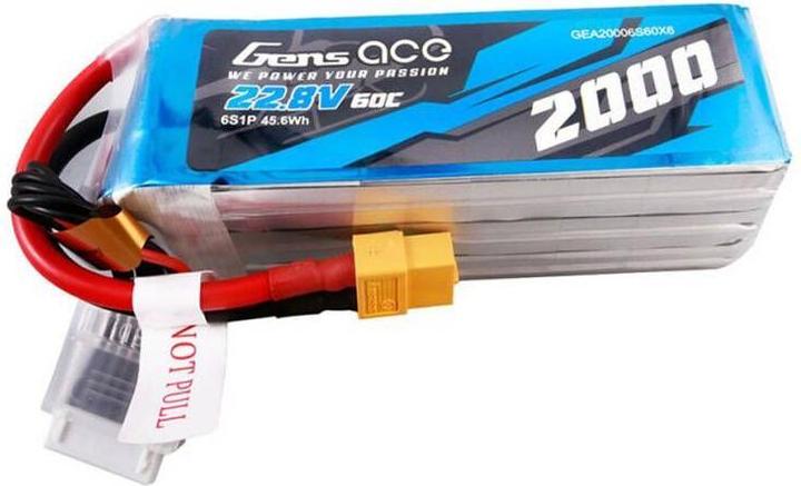 Actual product image Gens Ace 2000mAh 22.8V 60C 6S1P High Voltage Lipo Battery Pack with XT60 Plug (22.80 V, 2000 mAh)