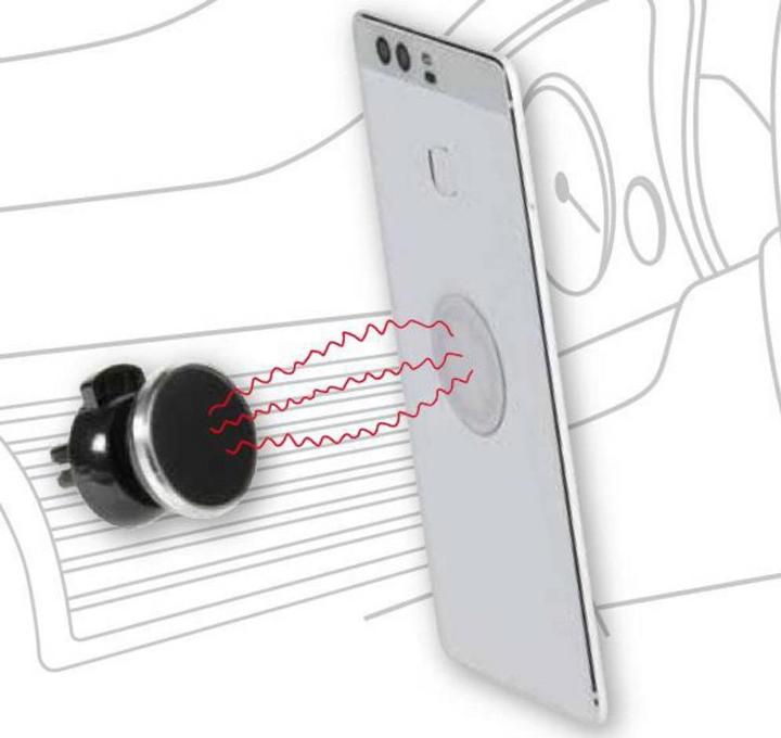 Actual product image Vivanco CHVVMAGNET S Ventilation grille cell phone car mount magnetic attachment