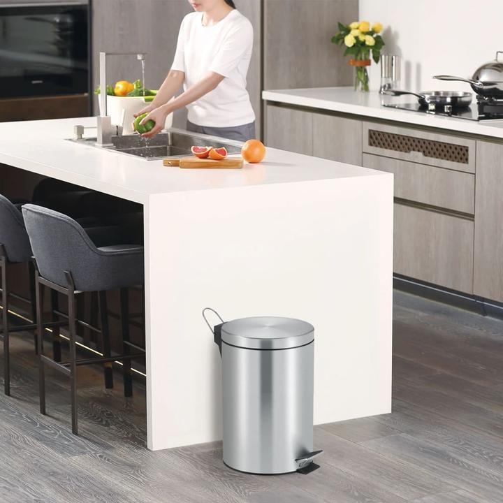 Immagine prodotto Vepa Bins Raccoglitore di rifiuti con pedale e contenitore interno in plastica, capacità 20 l, HxØ 445 x (20 l)