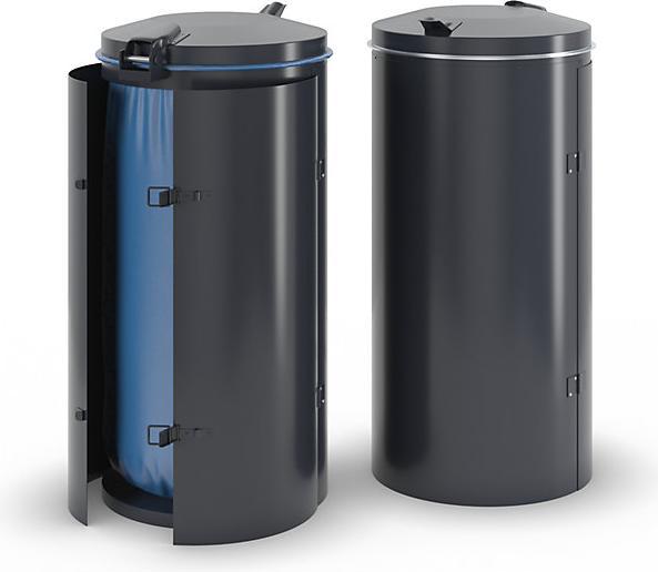 Produktbild kaiserkraft Stahlblech-Abfallsammler für 120-l-Sack (120 l)