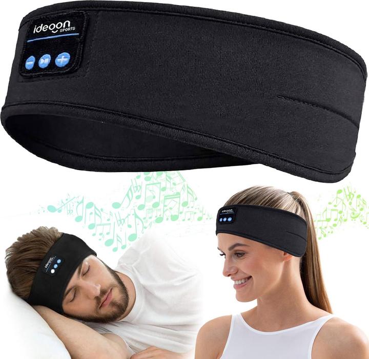 Ideoon Kopfhörer-Stirnband, Bluetooth 5.4, Freisprecher & Sprachsteuerung, schwarz (13 h, Sans fil)