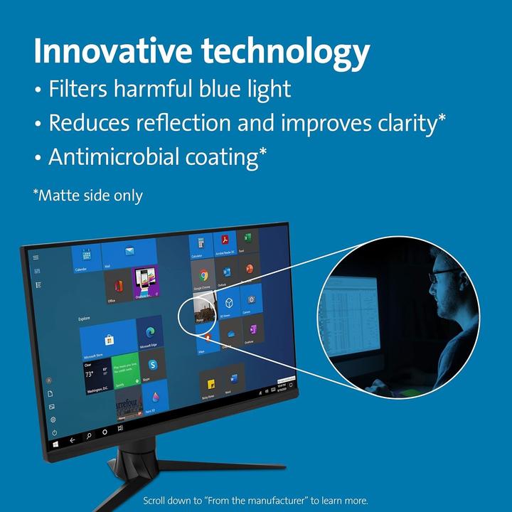 Image du produit Kensington Filtres anti-éblouissement et anti-lumière bleue (32", 16:9)