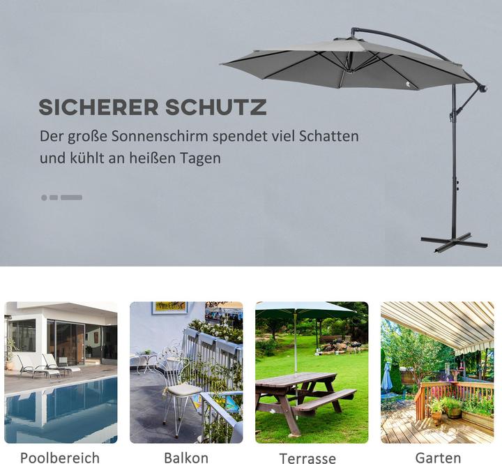 Produktbild Outsunny Ampelschirm (2.95 m)