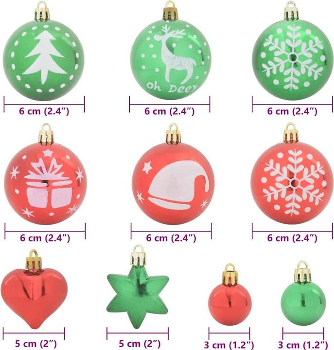 Produktbild vidaXL Weihnachtsornament (40x)
