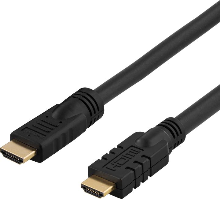 Produktbild Deltaco active hdmi kabel hdmi high speed with ethernet 15m black (15 m, HDMI)