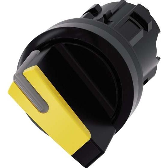 Siemens Knebelschalter 2stuf bel.b ge rechteck 3SU1002-2BC30-0AA0, Taster + Schalter, Gelb