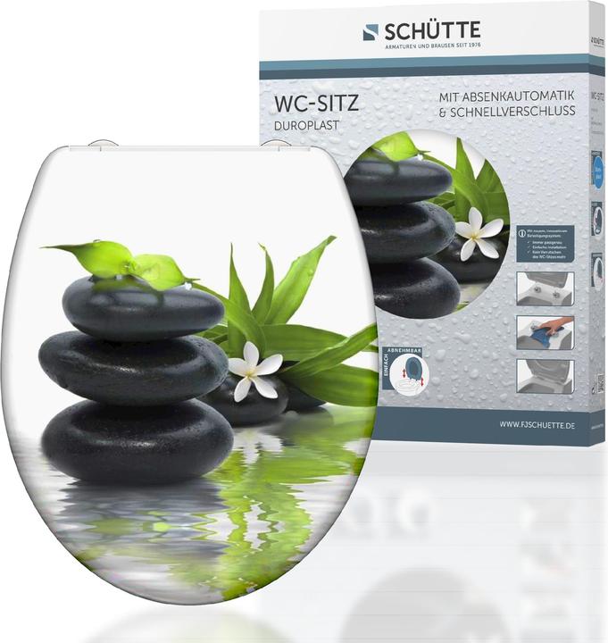 Produktbild Schütte WC Sitz Duroplast WC-Sitz JASMIN Absenkautomatik Schnellverschluss Quick Release 82367 Steine