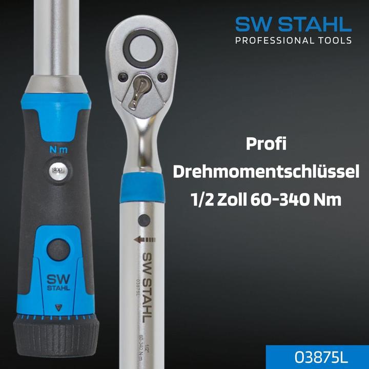 Produktbild SW-Stahl Drehmomentschluessel (1/2", 60 - 340 Nm)