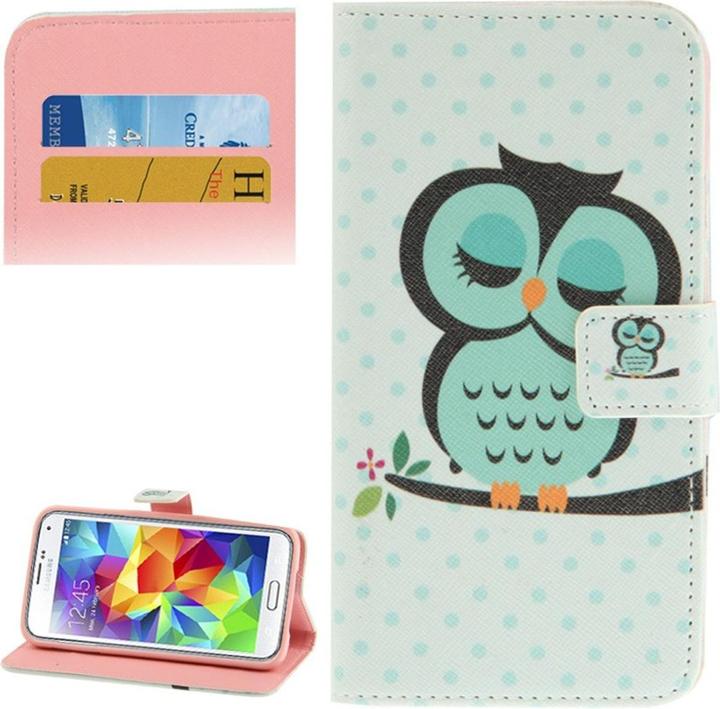 Actual product image König Design Protective cover mobile phone case (flip landscape) for mobile phone Samsung Galaxy S5 / S5 Neo owl (Samsung Galaxy S5)