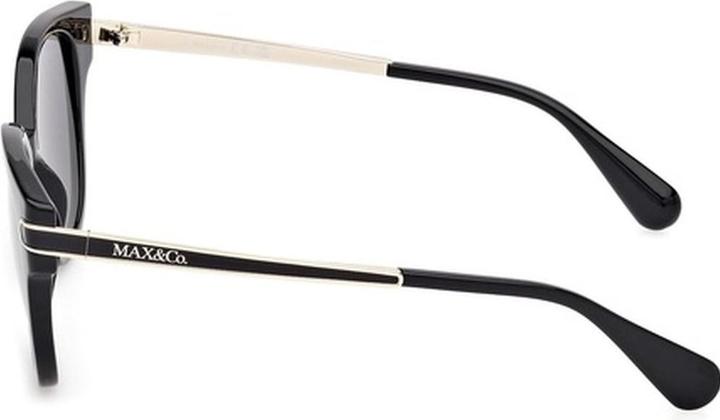 Actual product image Latetobed Max & Co Mo0121 01A Shiny Black Women's Sunglasses 55/18/140