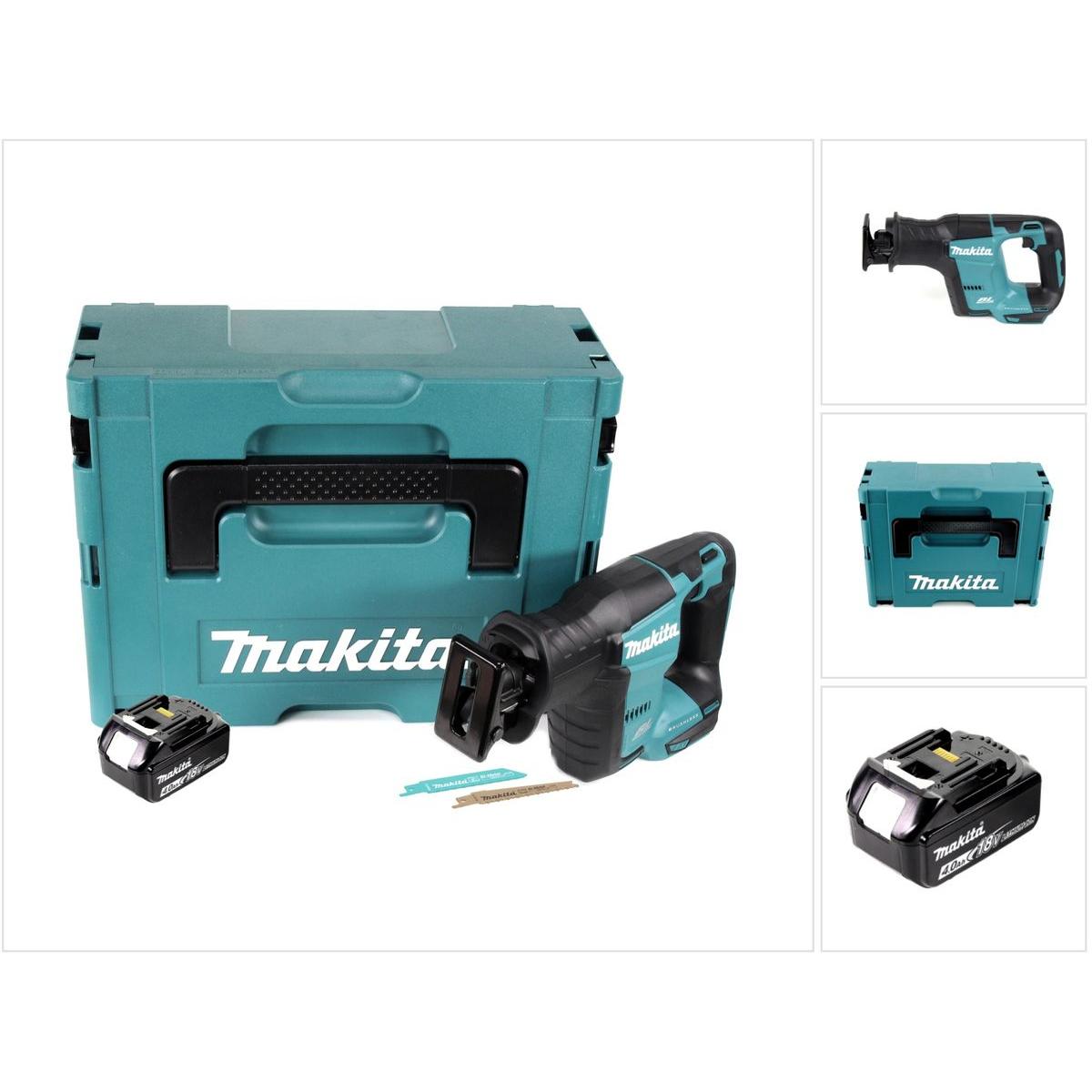 Makita, Säbelsäge, DJR 188 M1J Akku Reciprosäge 18 V Brushless Säbelsäge im Makpac + 1x 4,0 Ah Akku - ohne Ladeg