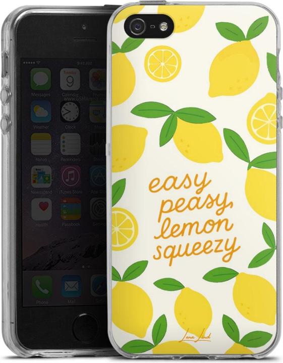 DeinDesign Silikon Hlle fr Apple iPhone 5 Handyhlle Case Smartphone  Schutzhlle Spruch Statement Zitrone
