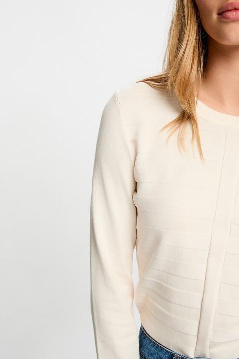 Actual product image Morgan Pullover mit langen Ärmeln und rundem Ausschnitt (XS)
