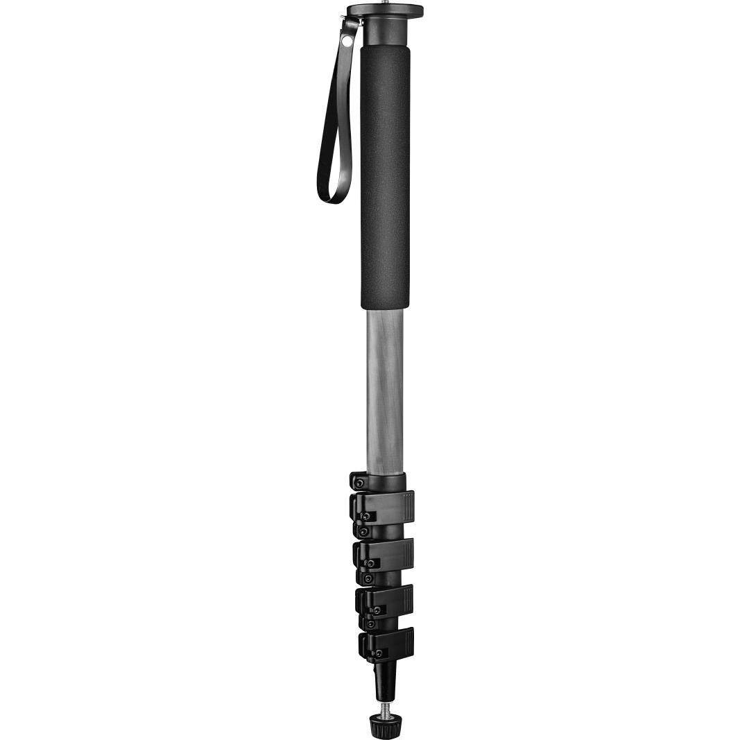 mantona Basic UNA 44C Carbon Einbeinstativ 182cm (Carbon), Stativ, Schwarz