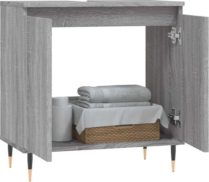 Immagine prodotto vidaXL Badschrank Grau Sonoma 58x33x60 cm Holzwerkstoff, Farbe (58 x 33 x 60 cm)