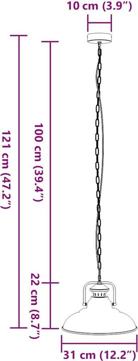 Produktbild vidaXL Pendelleuchte (E27)