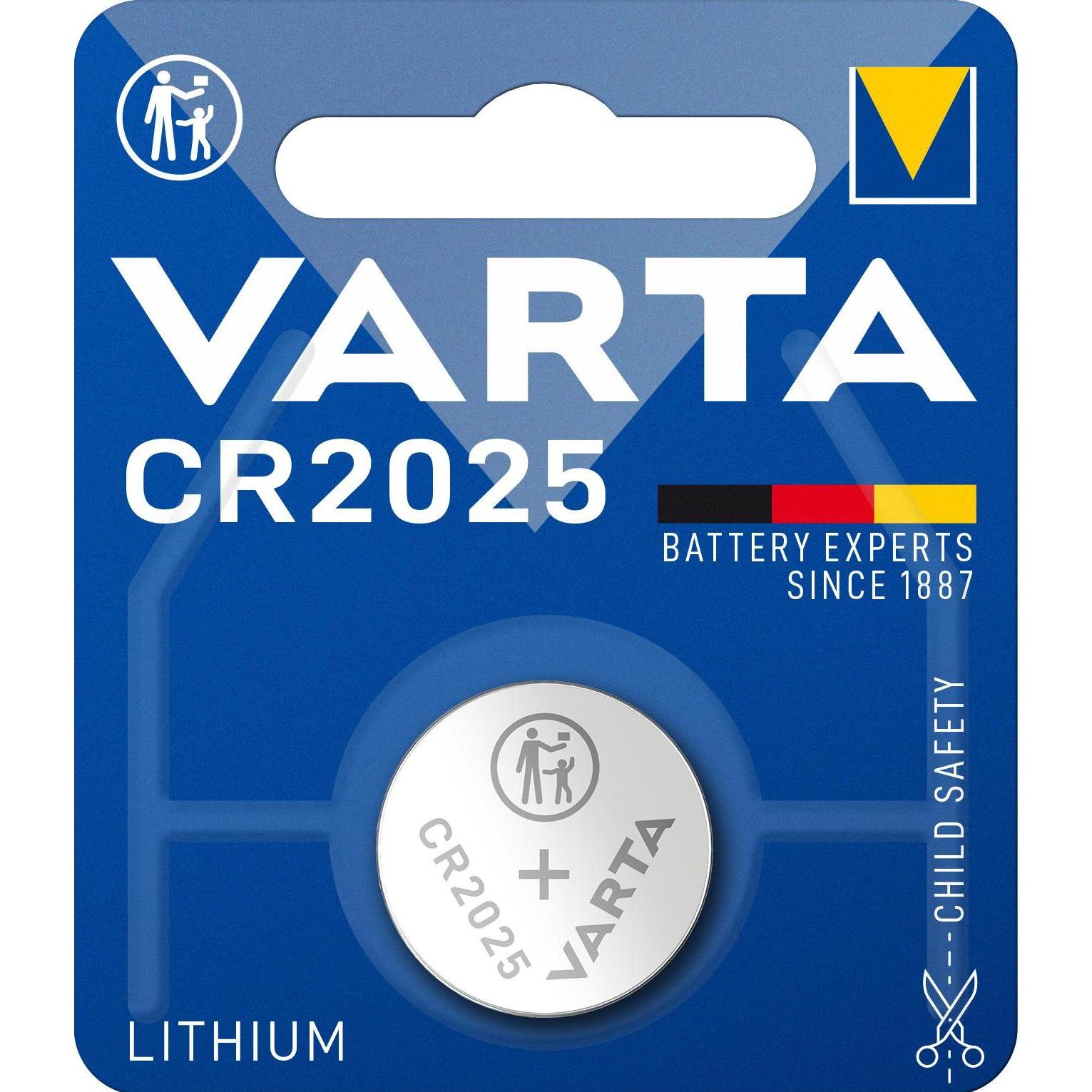 Varta Electronics CR2025 (1 Stk., CR2025, 157 mAh), Batterien + Akkus