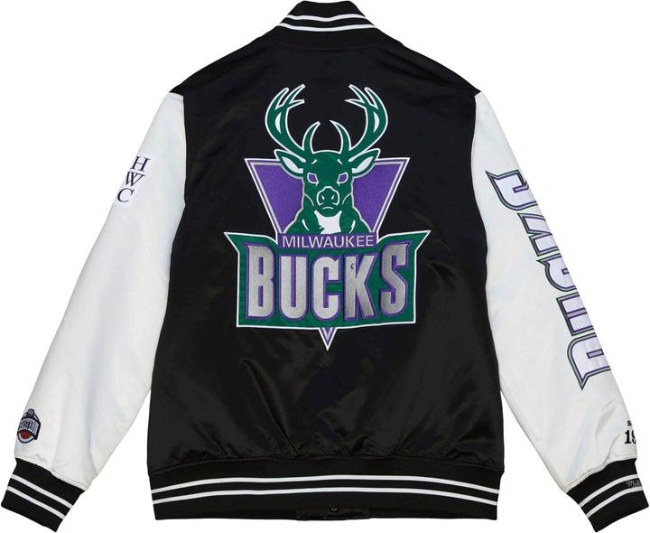 Produktbild Mitchell & Ness M&N Varsity Satin Jacke - NBA Milwaukee Bucks - S (S)
