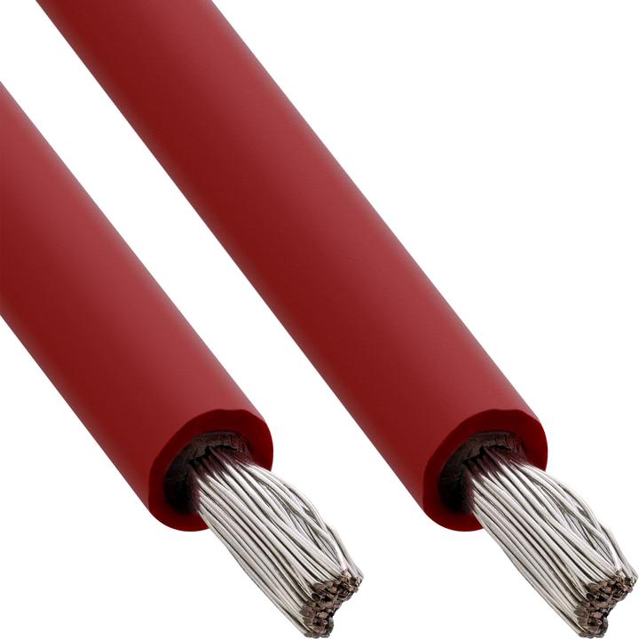 Produktbild InLine ® Solar Installationskabel Meterware H1Z2Z2-K 4mm² rot 100m (Solarkabel)