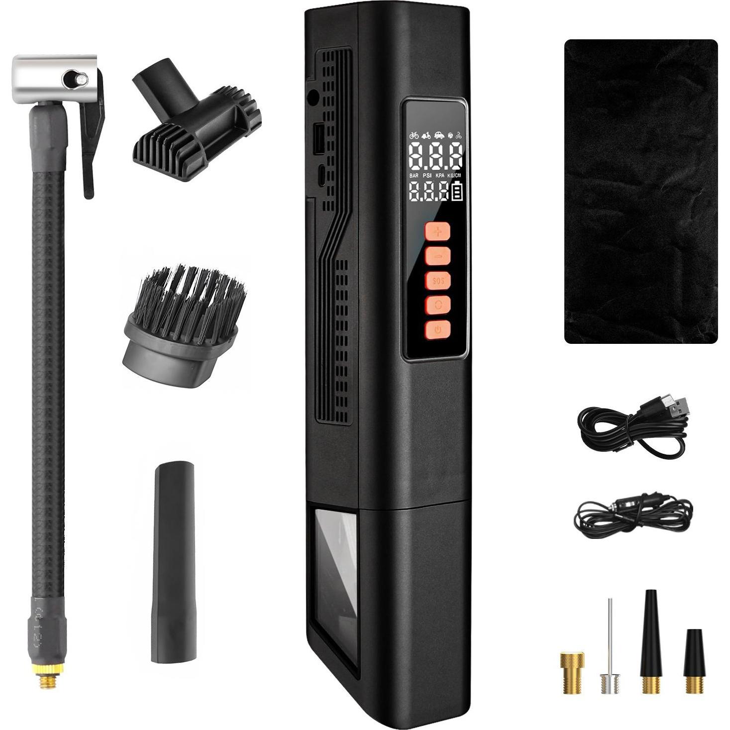 Extralink Zusatzlink Auto-Staubsauger mit Kompressor 2in1 12V USB, Aspirapolvere