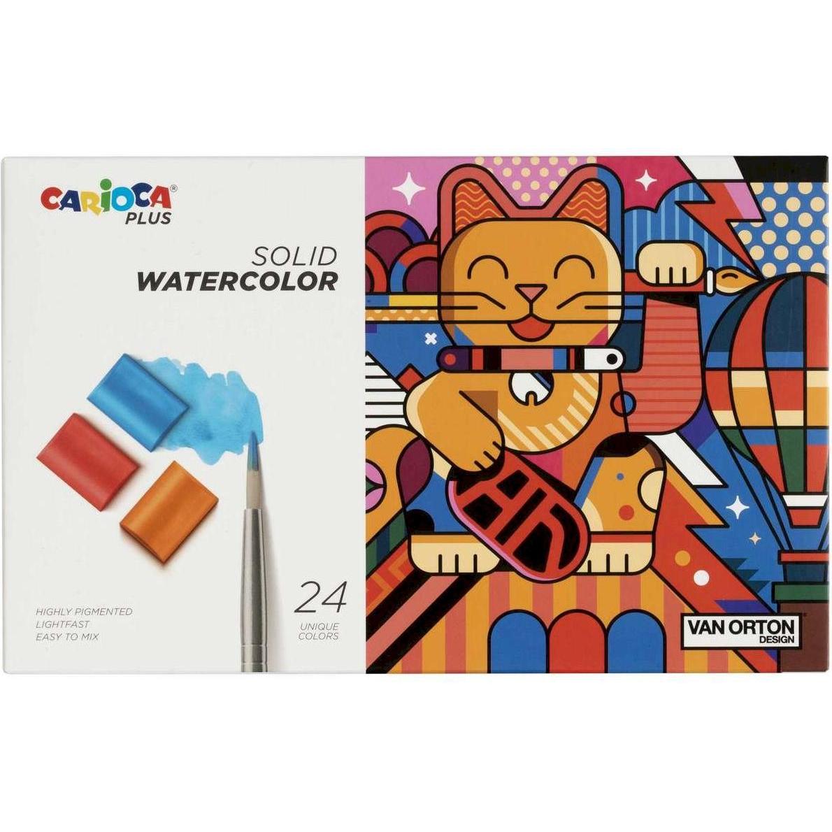 Carioca, Künstlerfarbe + Bastelfarbe, Plus - Water color set, 24 pcs (809311) (Mehrfarbig)