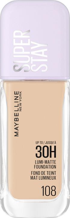 Maybelline New York Superstay 30h Lumi-Matte haute résistance couverture longue durée (108 Nude)