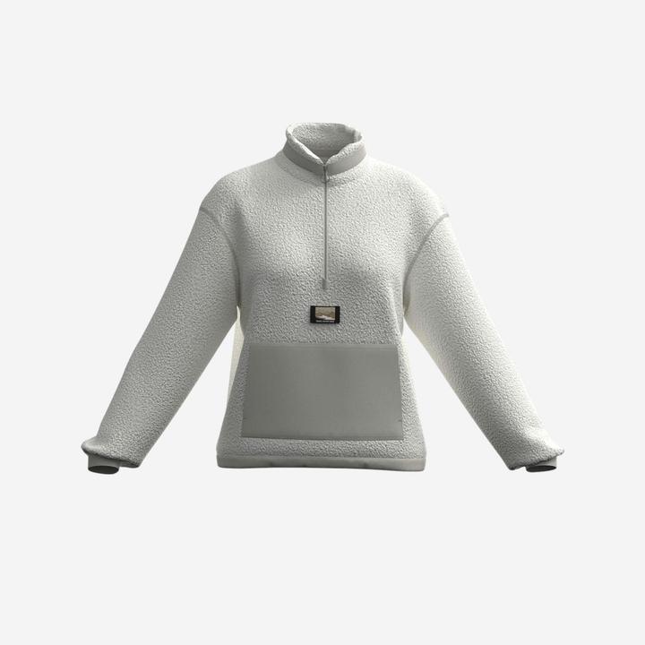 Immagine prodotto Quechua Fleecepullover Damen Brustreissverschluss Wandern - MH100 beige (M)