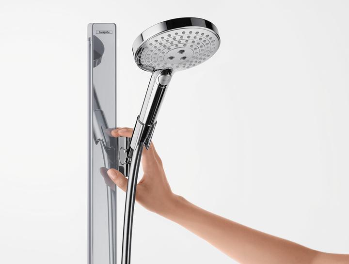 Actual product image hansgrohe HG Br.set RAINDANCE Sel S 120 3jet/Unica 125mm Bsta 90cm chrome 9 l/min EcoSmart (3 Beam types, 9 l/min)