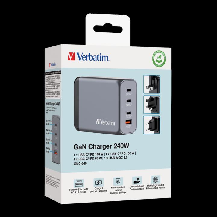 Actual product image Verbatim GaN Charger (240 W)