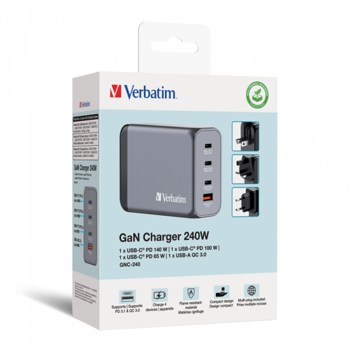 Produktbild Verbatim GaN Charger (240 W)
