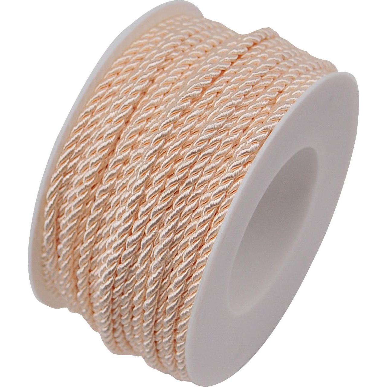 Thumbnail - Goldina, Geschenkverpackung, Seidenkordel 3mmx25m creme (Geschenkband)
