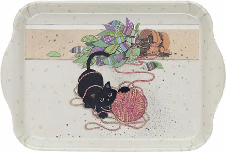 Produktbild Sara Miller Serviertablett - Bug Art Kollektion Katze mit Strickwolle