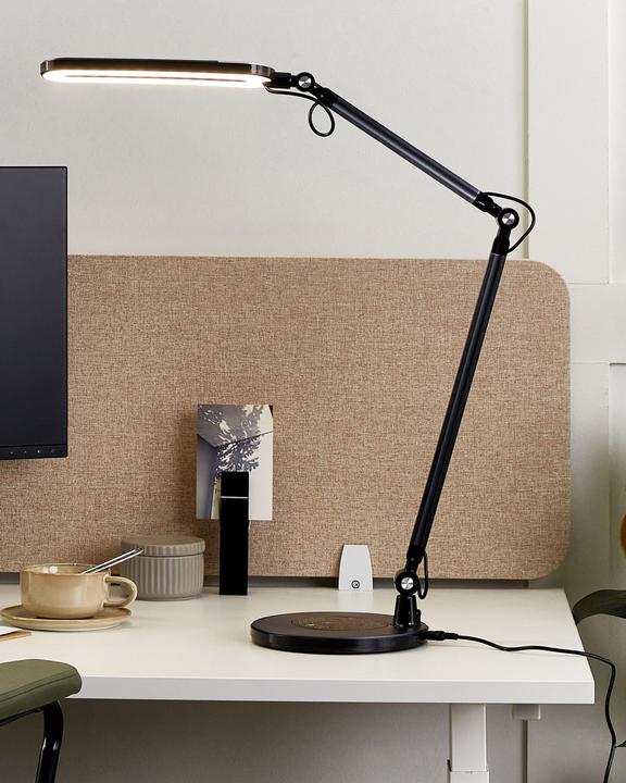 Produktbild Beliani Schreibtischlampe LED Metall schwarz 80 cm verstellbar GRUS (910 lm)