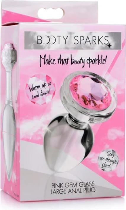 Image du produit XR Brands Pink Gem GlasAnalplug avec pierre précieuse Petit