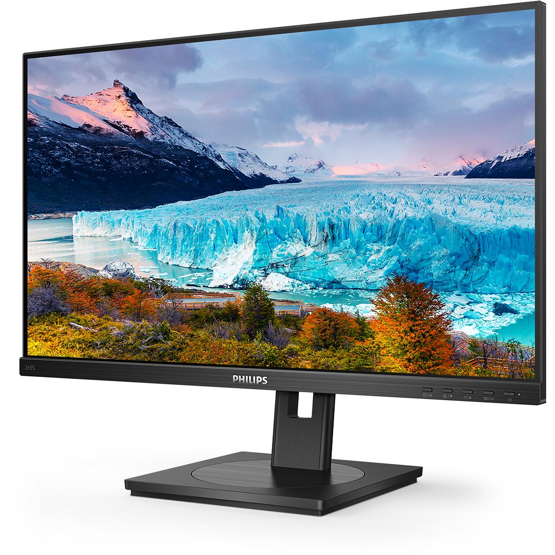 Philips S-line 243S1 (1920 x 1080 Pixel, 23.80"), Monitor, Schwarz