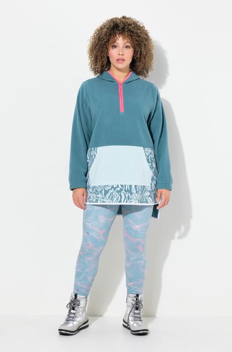 Produktbild Ulla Popken Fleece-Hoodie, Kängurutasche, Kapuze, Langarm (56)