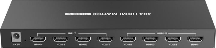 Produktbild PremiumCord HDMI2.0 matrix switch 4:4, rozlišení 4K@60Hz, HDR YUV4:4:4