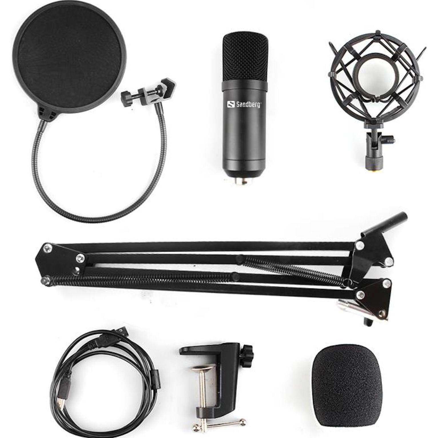 Thumbnail - Sandberg Streamer USB Microphone Kit, Mikrofon