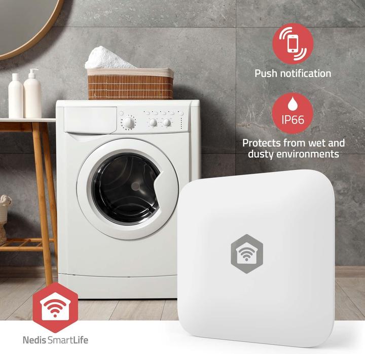 Actual product image Nedis SmartLife Wassermelder | Zigbee 3.0 | Batteriebetrieben | Max. Batterie-Lebensdauer: 12 Monate