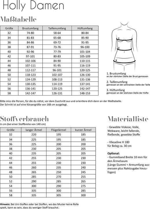 Produktbild Fadenkäfer Schnittmuster Holly