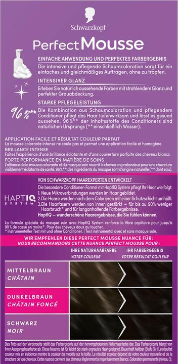 Image du produit Schwarzkopf Perfect Mousse Schaumcoloration (200 Noir)