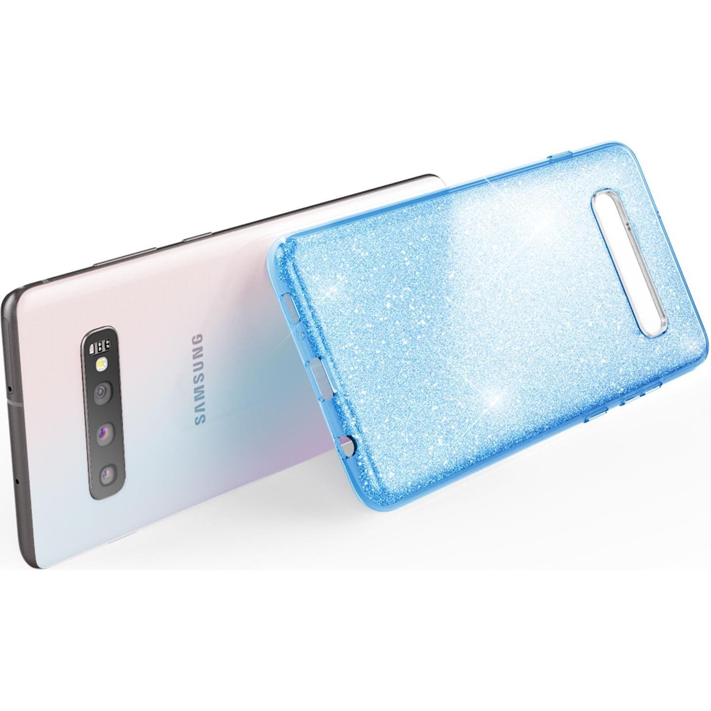 Thumbnail - Nalia Glitzer Hülle (Samsung Galaxy S10+), Smartphone Hülle, Türkis