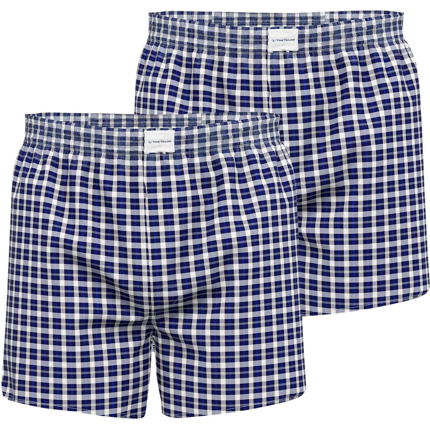 Tom Tailor, Herren, Unterhosen, Web Boxer, Blau, (L, 2er Pack)