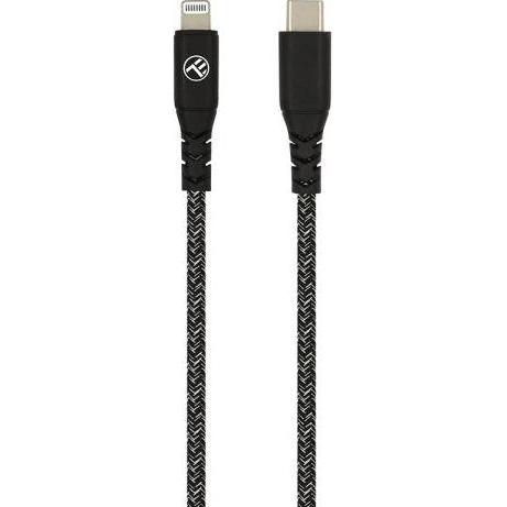 Tellur Green Data cable Type-C to Lightning 3A PD60W 1m nylon black (1 m, USB 3.2 Gen 1), USB Kabel