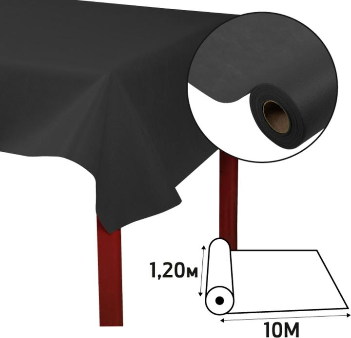 Actual product image Exacompta Tablecloth Rolls Spu nbond L120x10m Black